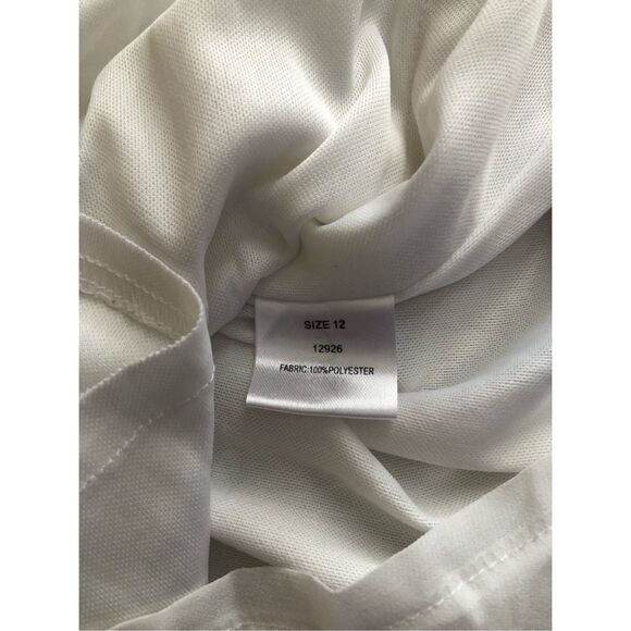 Floyd By Smith Beaded One Shoulder Mini White Dress SZ 12 - Picture 15 of 16